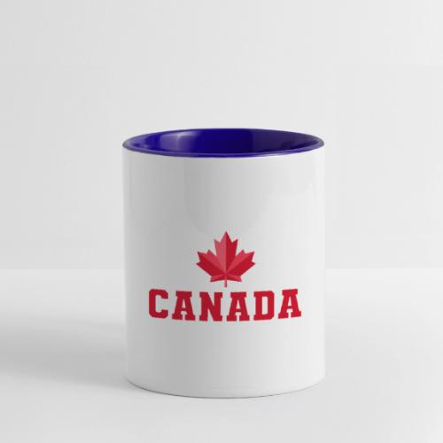 Canada with a maple leaf - Contrast Coffee Mug