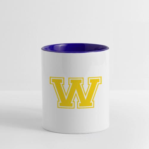 Letter W – Capital Athletic Alphabet Monogram - Contrast Coffee Mug