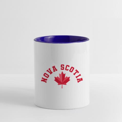 Nova Scotia with maple leaf - Contrast Coffee Mug