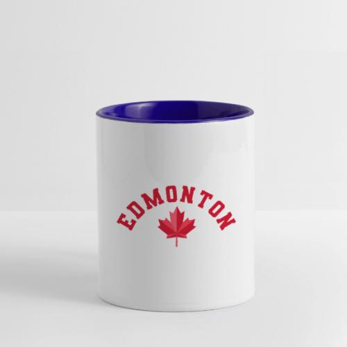 Edmonton with maple leaf - Contrast Coffee Mug