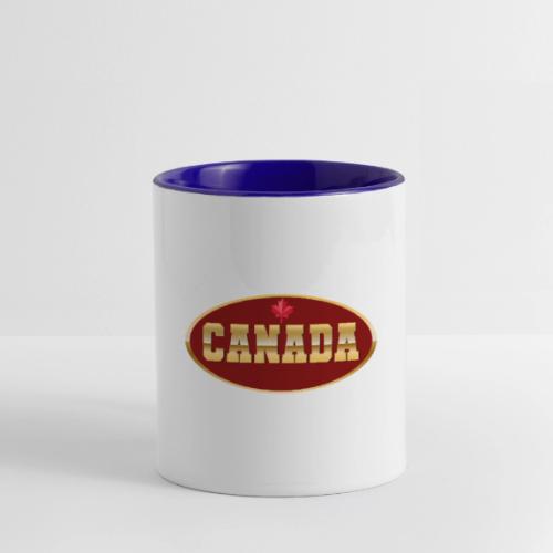 Canada in golden letters - Contrast Coffee Mug