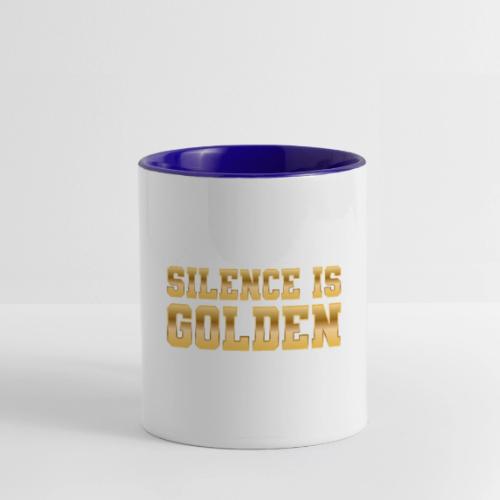 Silence is Golden - Contrast Coffee Mug