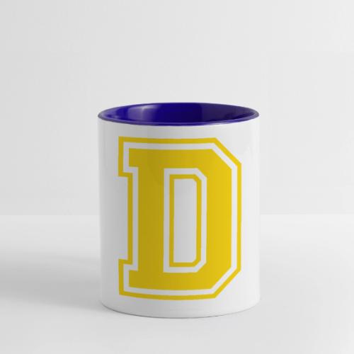 Letter D – Capital Athletic Alphabet Monogram - Contrast Coffee Mug