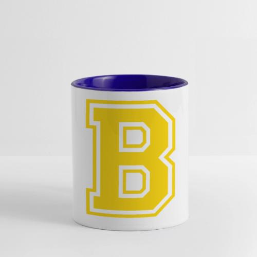Letter B – Capital Athletic Alphabet Monogram - Contrast Coffee Mug
