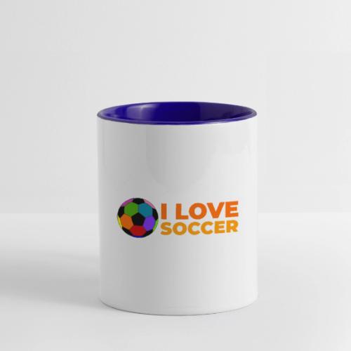I Love Soccer - Contrast Coffee Mug