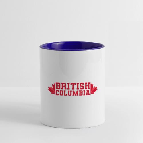 British Columbia with maple leaf - Contrast Coffee Mug