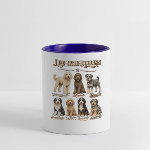 Life With Doodles | Vintage Doodle Breed - Contrast Coffee Mug