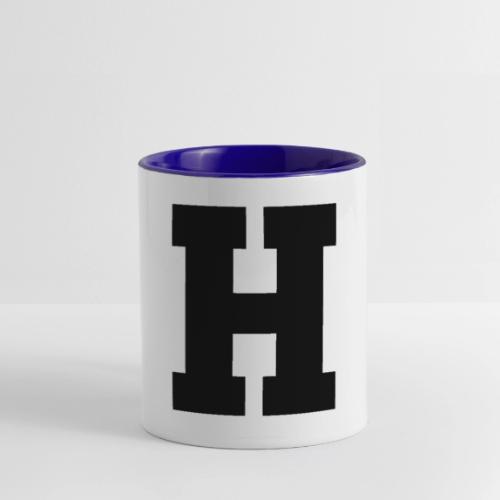 Varsity Letter H Athletic Font Design - Contrast Coffee Mug