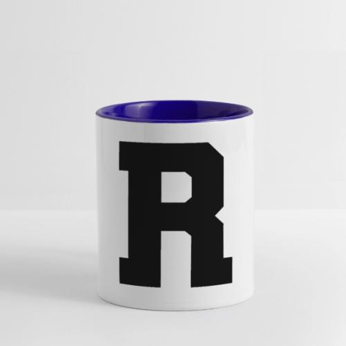 Varsity Letter R Athletic Monogram - Contrast Coffee Mug