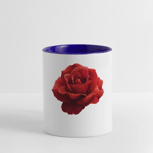 Rose: Crimson Dew Bloom - Contrast Coffee Mug