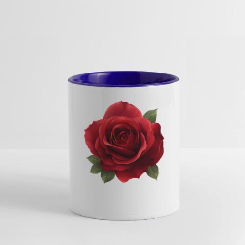 Rose: Crimson Bloom Elegance - Contrast Coffee Mug