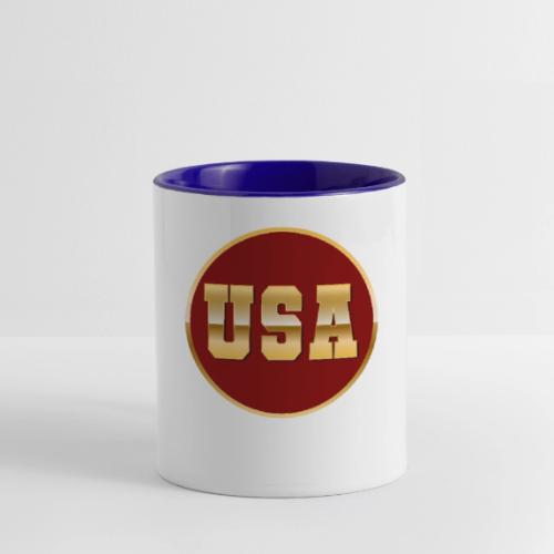 Golden USA Seal - Contrast Coffee Mug