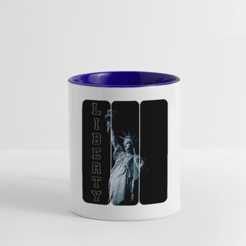 USA: Vertical Liberty - Contrast Coffee Mug