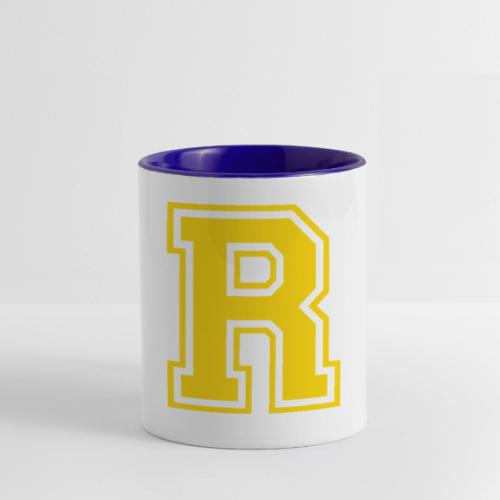 Letter R – Capital Athletic Alphabet Monogram - Contrast Coffee Mug