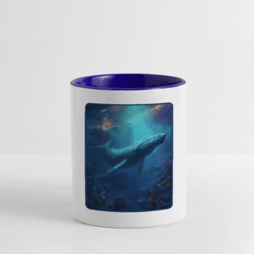 Humpback Whale Ocean Reef Design - Contrast Coffee Mug