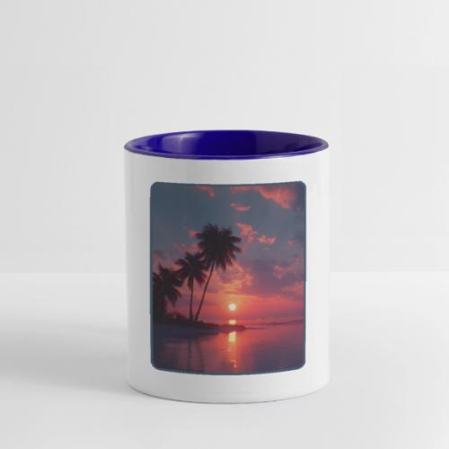 Tropical Sunset Ocean Reflection Design - Contrast Coffee Mug