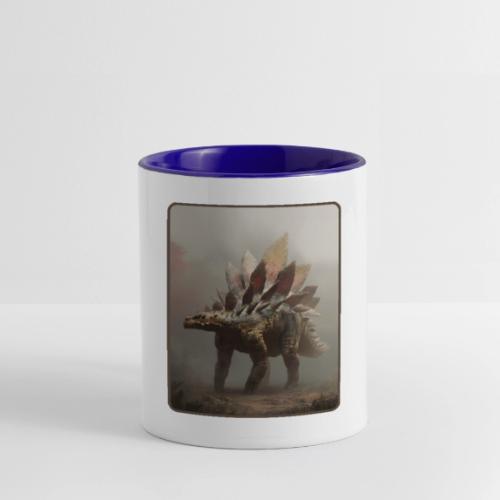 Stegosaurus Misty Forest Design - Contrast Coffee Mug