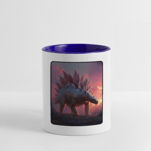 Stegosaurus Sunset Forest Design - Contrast Coffee Mug