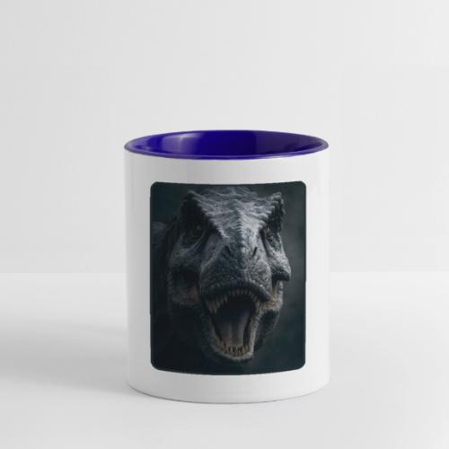 T Rex Cinematic Close-Up Design - Contrast Coffee Mug