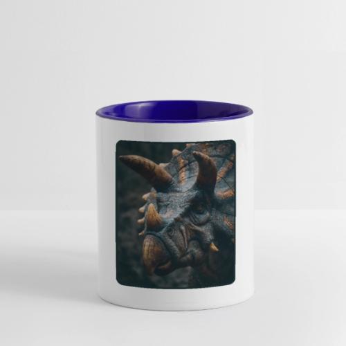 Triceratops Detailed Portrait Design - Contrast Coffee Mug