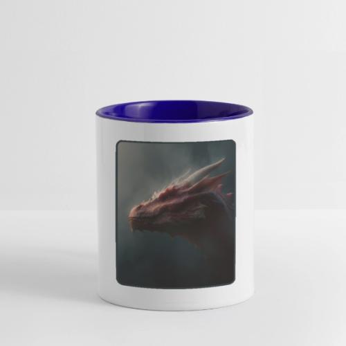 Red Dragon Fog Portrait Design - Contrast Coffee Mug