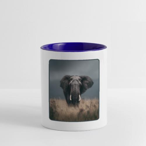 Majestic African Elephant Portrait Design - Contrast Coffee Mug