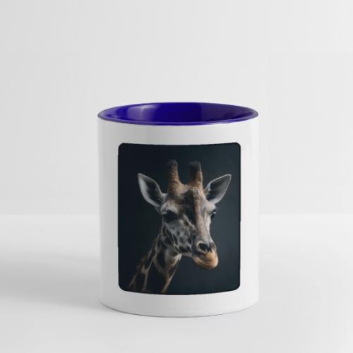 Majestic Giraffe Artistic Portrait Design - Contrast Coffee Mug
