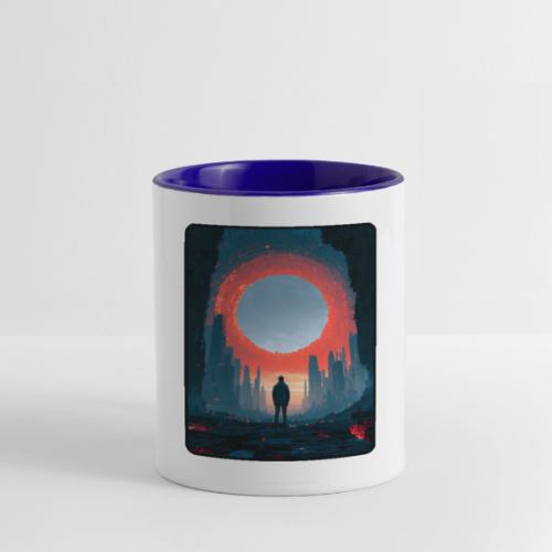 Cosmic Portal Future City Design - Contrast Coffee Mug