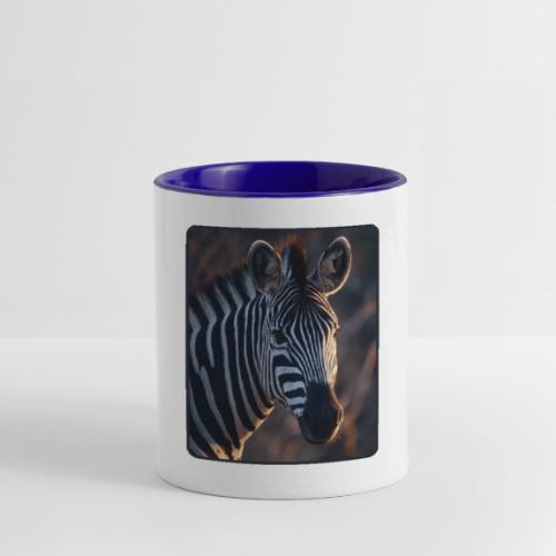 Majestic Zebra Sunset Portrait Design - Contrast Coffee Mug
