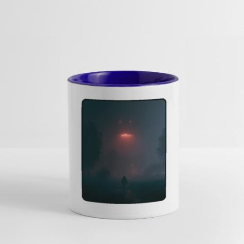 Mysterious UFO Encounter Design - Contrast Coffee Mug