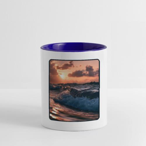 Golden Sunset Ocean Wave - Contrast Coffee Mug