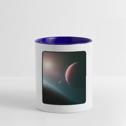 Deep Space Planet Horizon Art - Contrast Coffee Mug