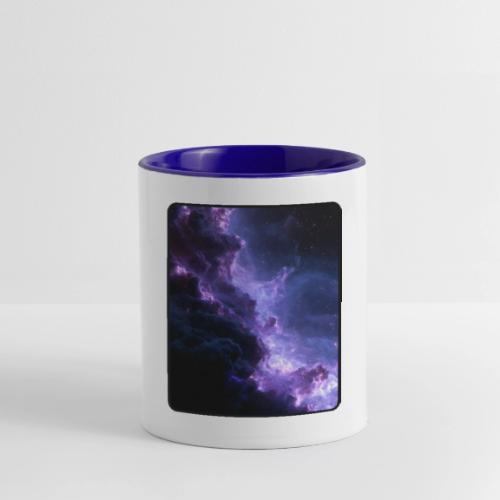 Purple Nebula Space Design - Contrast Coffee Mug