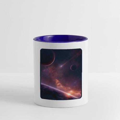 Cosmic Sunset Nebula Space Art - Contrast Coffee Mug
