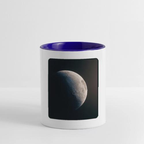 Crescent Moon Celestial Artwork - Contrast Coffee Mug