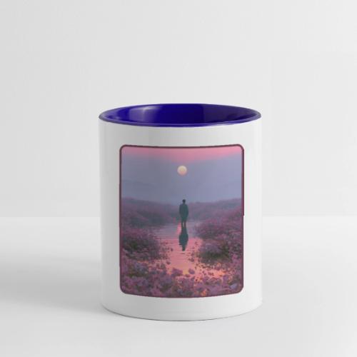 Ethereal Sunset Flower Field Art - Contrast Coffee Mug