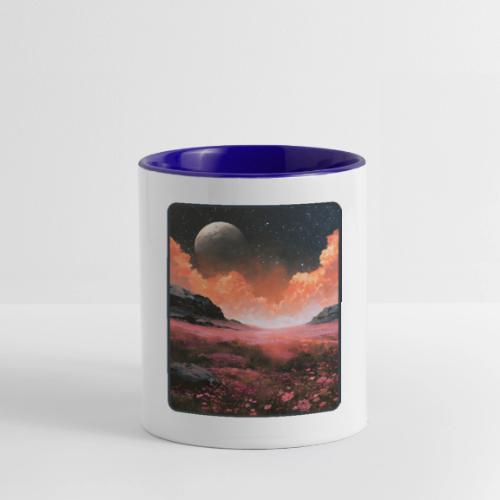 Moonlit Fantasy Flower Landscape - Contrast Coffee Mug