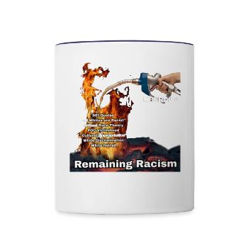 Reverse Racism - Contrast Coffee Mug - white/cobalt blue - Front