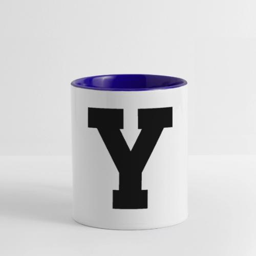 Varsity Letter Y Collegiate Alphabet Art - Contrast Coffee Mug