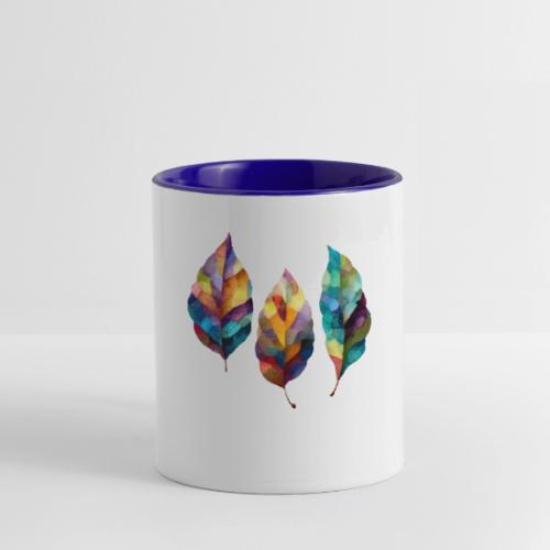 Art: Colorful Leaf Harmony - Contrast Coffee Mug