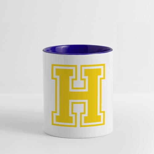 Letter H – Capital Athletic Alphabet Monogram - Contrast Coffee Mug