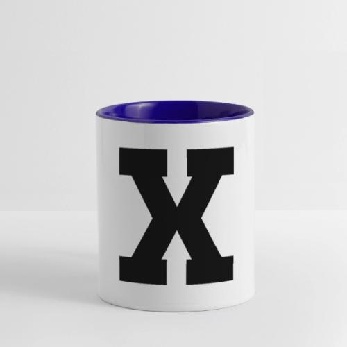 Varsity Letter X Athletic Monogram - Contrast Coffee Mug