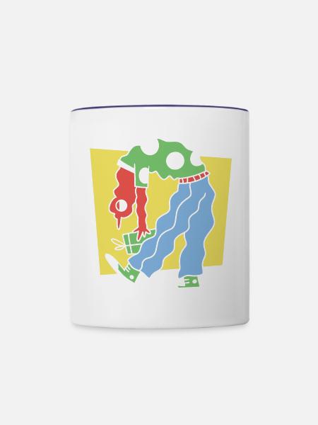 anti christmas creature - Contrast Coffee Mug - white/cobalt blue