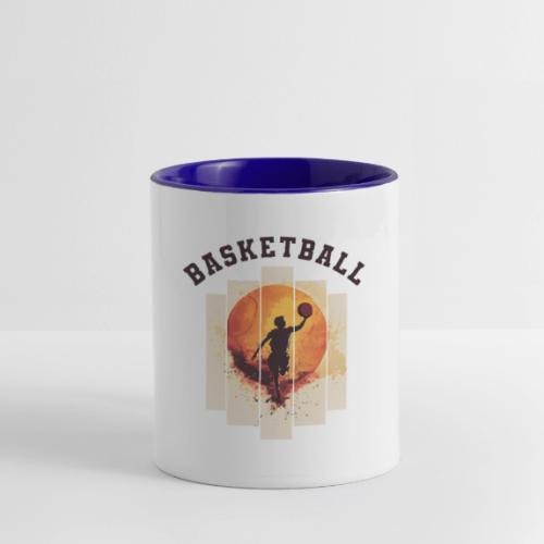 Basketball again and again - Contrast Coffee Mug