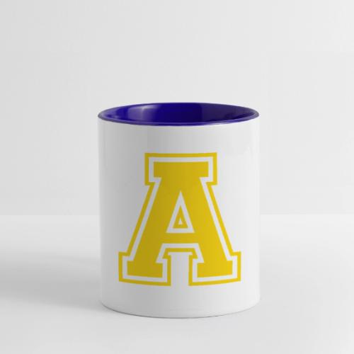 Letter A – Capital Athletic Alphabet Monogram - Contrast Coffee Mug