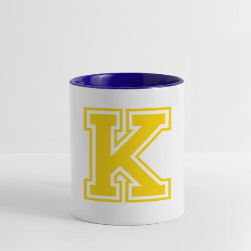 Letter k – Capital Athletic Alphabet Monogram - Contrast Coffee Mug