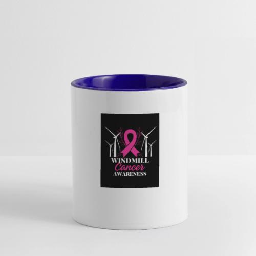 windmill cancer awareness - Contrast Coffee Mug