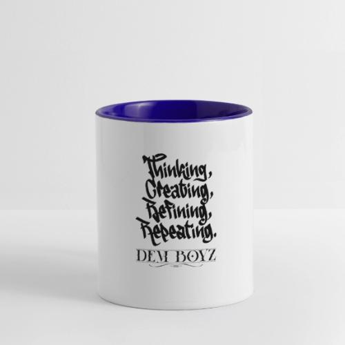 Thinking, Creating, Refining, Repeating - Contrast Coffee Mug