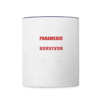 Paramedic School Survivor Registered Nurse Gift - Contrast Coffee Mug - white/cobalt blue - Front