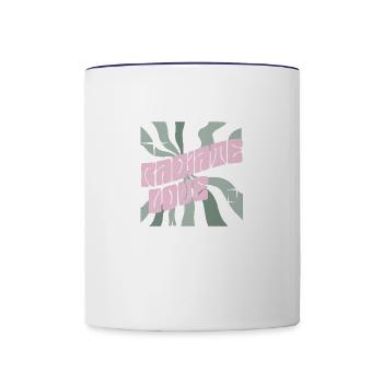radiate love - Contrast Coffee Mug - white/cobalt blue - Front
